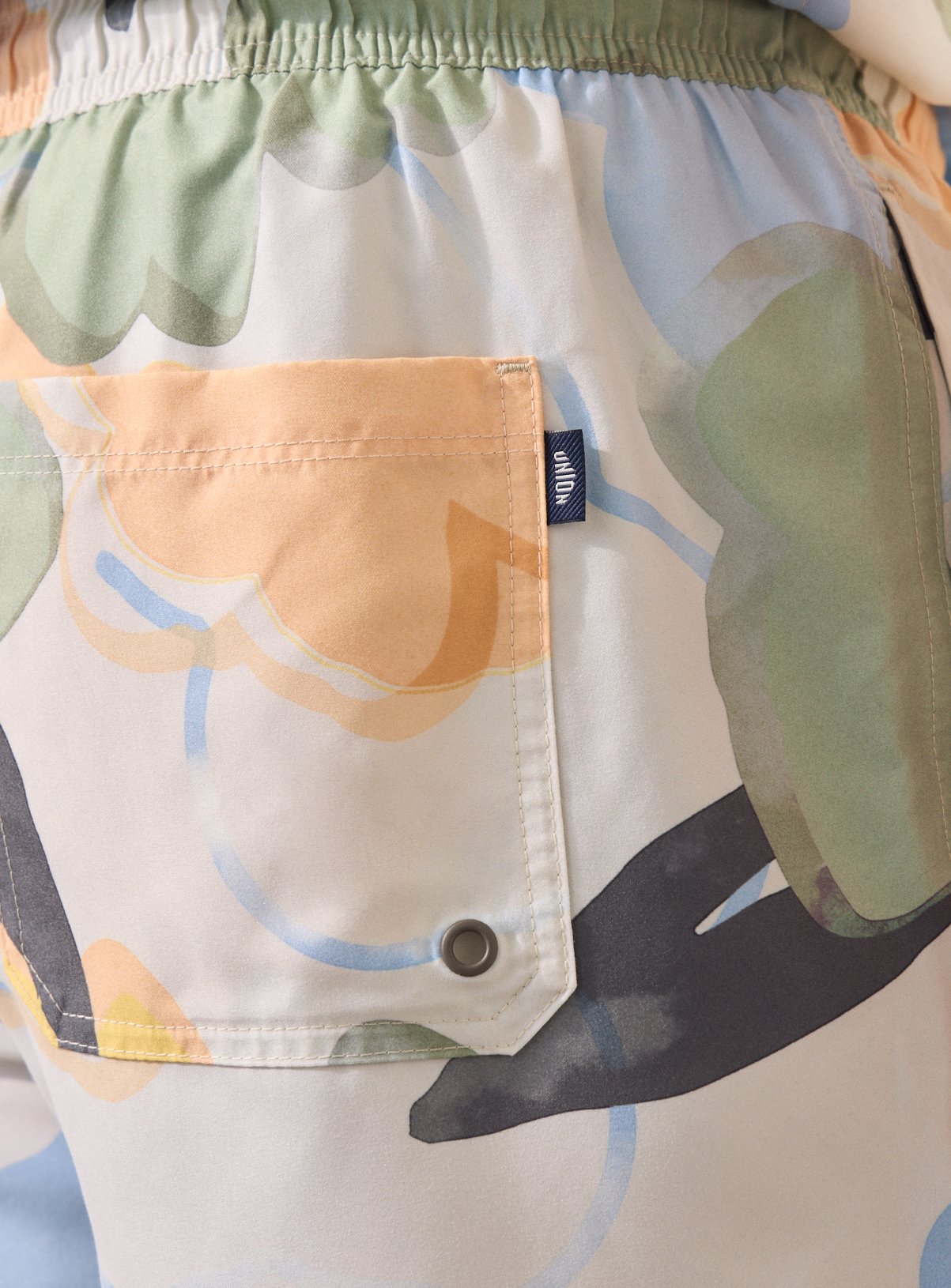 UNION WORKS Pastel Floral Printed Swim Shorts XXXL - Image 2 thumbnail